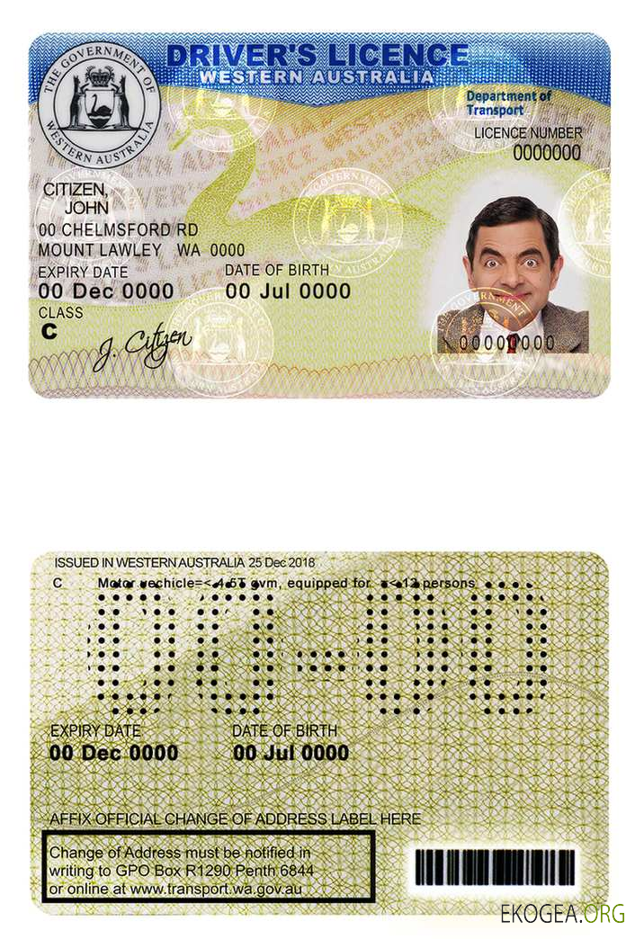 Western Australia driver license